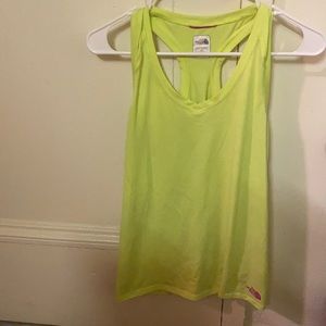 Neon north face tank
